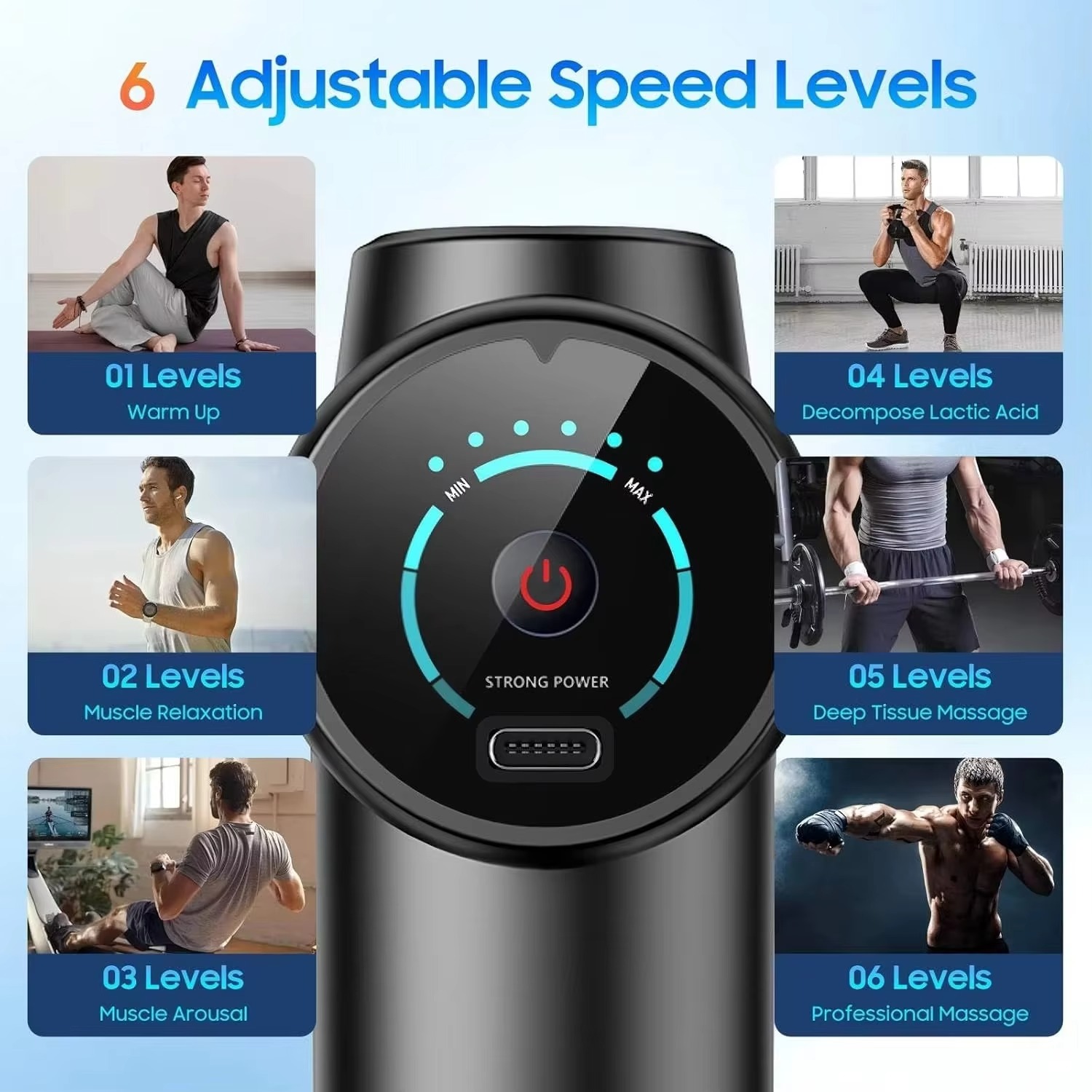 ปืนนวดกล้ามเนื้อแบบพกพา ระบบสั - Massage Gun บทวิจารณ์และราคา
